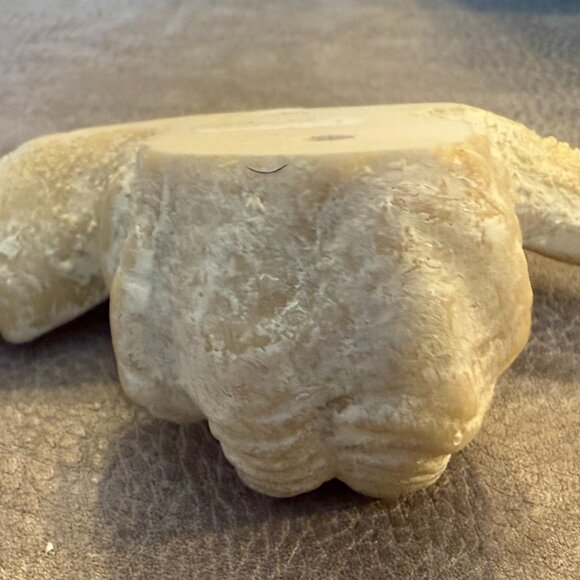 Vintage Resin Cherub/Angel with marble finish, for hanging 4" long, French - Picture 4 of 4